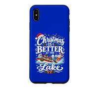 Christmas Is Better At The Lake Santa Skiing Family Matching Case for iPhone XS Max