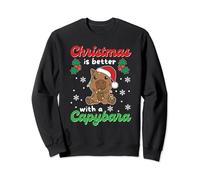 Christmas Is Better With A Capybara Sweet Capybaras Sweatshirt