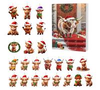 Christmas Is Coming 24 Day Advent Calendar 2025-24 Days of Christmas with Tree Pendants and Durable Material