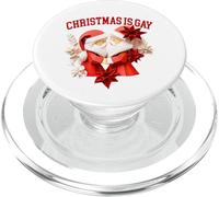 Christmas Is Gay Santas Origami Paper Art Queer Holiday Love PopSockets PopGrip for MagSafe