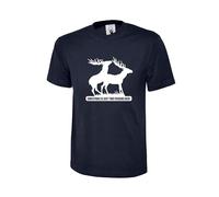 Christmas is Just Two Fucking Deer Graphic Printed On T-Shirt, Funny Christmas F*cking Gift Tee Tops (UK, Alpha, S, XXL, Regular, Regular, MD, Navy)