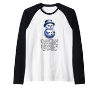 Christmas is My Second Favourite C Word Funny Rude Snowman Raglan Baseball Tee