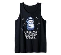 Christmas is My Second Favourite C Word Funny Rude Snowman Tank Top