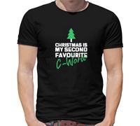 Christmas is My Second Favourite C-Word - Mens T-Shirt - Black - XL