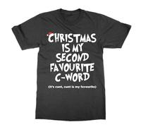 Christmas is My Second Favourite C Word T-Shirt (Black, M)