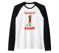 Christmas Italian BRAINROT HO HO HO SAHUR Santa Tung SAHUR Raglan Baseball Tee