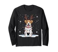 Christmas Jack Russell Terrier Dog Men Women Reindeer Dogs Long Sleeve T-Shirt