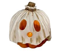 Christmas Jack Skellington, 6" Light up Pumpkin Ornament Exchange (Orange, 25cm)