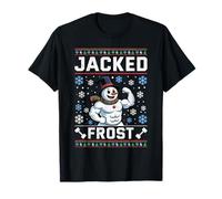 Christmas Jacked Frost Weight Training Funny Gym T-Shirt