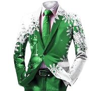 Christmas Jacket Boys Suit Jackets Long Sleeve Blazer Slim Fit Suit One Button Blazer Dress Business Wedding Party Jacket Solid Color Formal Blazers Suit Top Outerwear