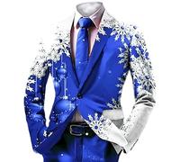 Christmas Jacket Boys Suit Jackets Long Sleeve Blazer Slim Fit Suit One Button Blazer Dress Business Wedding Party Jacket Solid Color Formal Blazers Suit Top Outerwear