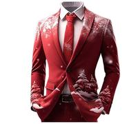 Christmas Jacket Boys Suit Jackets Long Sleeve Blazer Slim Fit Suit One Button Blazer Dress Business Wedding Party Jacket Solid Color Formal Blazers Suit Top Outerwear