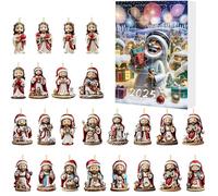 Christmas Jesus Advent Calendar 2025,24 Day Nativity of Jesus Countdown Calendar,With 2D Acrylic JesusFigurines Pendants, for Christmas Tree Ornaments,ChristmasReligious Gift for Believers