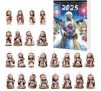 Christmas Jesus Advent Calendar 2025,24 Day Nativity of Jesus Countdown Calendar,With 2D Acrylic JesusFigurines Pendants, for Christmas Tree Ornaments,ChristmasReligious Gift for Believers