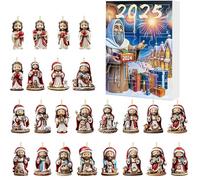 Christmas Jesus Advent Calendar 2025,24 Day Nativity of Jesus Countdown Calendar,With 2D Acrylic JesusFigurines Pendants, for Christmas Tree Ornaments,ChristmasReligious Gift for Believers