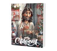 Christmas Jesus Advent,Christian Decorations 2D Acrylic Jesus Ornaments - 24 Days Christian Tree Ornament Countdown to Christmas - for Home Wall Car Rearview Mirror Family Vacation