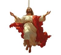 Christmas Jesus Ornament 2D Acrylic Holiday Religious Decor