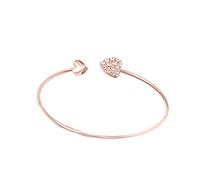 Christmas Jewelry for Women Korean Jewelry Full of Diamond Bracelet Opening Gold Bracelet Double Heart Bracelet Female Necklace Watch (Gold, One Size)