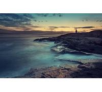 christmas jigsaw 500 pieces,Natural beauty,coast,ocean,lighthouse,fog 52x38CM