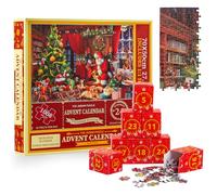 Christmas Jigsaw Advent Calendar, Advent Calendar 2025, Advent Jigsaw Puzzles for Adults, Santa’s House 24 Parts Puzzles 1008 Pieces Jigsaw Puzzle, Xmas Countdown Puzzle for Home Decoration
