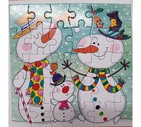 Christmas Jigsaw Card - Snowman