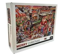 Christmas Jigsaw Puzzle 1000 Piece Festive Puzzles Father Christmas Village Snow Winter Scene 1000pc Jigsaws (Santa Train Puzzle)