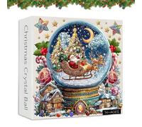 Christmas Jigsaw Puzzle, Christmas Crystal ball Puzzle, 1024 Piece Paper Puzzle with Santa Claus Design, Fun Holiday Stocking Stuffer Gift for Kids 3-8, Adults, Family Puzzle Game (1024 Pcs)