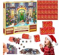 Christmas Jigsaw Puzzles for Adults 1008Pcs Jigsaw Advent Calendar 2024 Adults Men Women 24 Days for Christmas Countdown Calendar 2024 Men Kids 24Pcs Advent Calendar Jigsaw Fillers for Boys Teen Girl