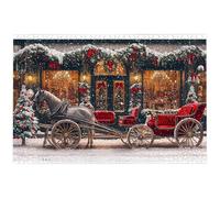 Christmas Jigsaw Puzzles for Adults 2000, 2000 Piece Jigsaw Puzzles for Adults, 99.5x70.5cm Hard Impossible Wooden Puzzle, Challenging Game for the Whole for Women, Theme: (Horse), -7353