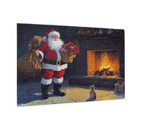 Christmas Jigsaw Puzzles for Adults 5000 Jigsaw Puzzle Christmas Fireplace Pattern Design, Gift Box Packaging,Gifts for Women,Challenging Family Games Activity,Home Wall Bedroom Decor 105x156CM -996y