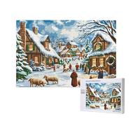 Christmas Jigsaw Puzzles for Adults 5000, Snow Scene Puzzles for Adults Wooden, Funny/Difficult/Impossible/Challenging Decompression Games, As a Birthday for Women and Men M-462