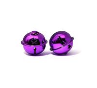 Christmas Jingle Bell 20pcs 30-40mm Christmas Jingle Bell, Silver Glitter Bells Hollow Out Star Sleigh DIY Craft Xmas Tree Decor Pet Collar(40mm,Purple)