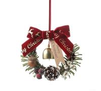 Christmas Jingle Bells, Holiday Door Hanger Decor Metal Festive Decoration for Home Wall Window Christmas Trees(D)