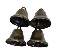 Christmas Jingle Bells Vintage Style Hanging Bells Metal Door Bells Wind Chimes Bells for DIY Craft Dog Cat Cow Horse Sheep Offices Home Garden Decoration 4 Pcs (38mm)