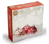 Christmas Jingle Multi-Pack Traditional Christmas Cards - Includes 20 x Xmas Cards Featuring 4 Festive Designs and 20 x Envelopes - Christmas Cards Pack