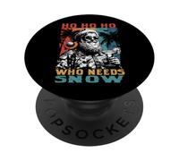 Christmas July Ho Who Needs Snow Santa Beach Summer Vacation PopSockets Adhesive PopGrip