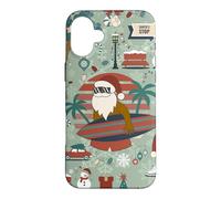 christmas july route 25 beach tropical black african santa Case for iPhone 16 Plus