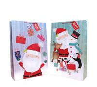 Christmas Jumbo Gift Bag - Christmas Cute Santa Print Super Jumbo Holiday Present Bag for Xmas Presents, Seasonal Hampers & Festive Wrapping