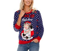 Christmas Jumper 2025 Christmas Jumpers For Women UK Women's Jumpers Cozy Winter Style Festive Pullover Sweater with Hidden Beverage Pouch - Printed Design for Holiday Parties and Cozy Winter Wear