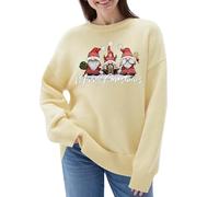 Christmas Jumper 2025 Christmas Jumpers For Women UK Women's Jumpers Night Office Party Festive Knit Pullover Sweater - Cozy Themed Print Turtleneck Top - Soft Yarn for Casual Holiday Wear