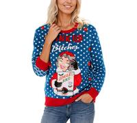 Christmas Jumper 2025 Christmas Jumpers For Women UK Women's Jumpers Night Office Party Festive Pullover Sweater with Hidden Beverage Pouch - Printed Design for Holiday Parties and Cozy Winter Wear