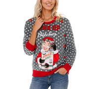 Christmas Jumper 2025 Christmas Jumpers For Women UK Women's Jumpers Night Office Party Festive Pullover Sweater with Hidden Beverage Pouch - Printed Design for Holiday Parties and Cozy Winter Wear