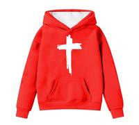 Christmas Jumper Boys 5-6 - Unisex Adult I All Things Through Christ Who Strengthens (Red, 4-5 Years)