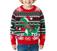 Christmas Jumper Boys Funny Christmas Jumper Boys with Dinosaur Print Knitted Christmas Sweater Christmas Winter Jumper Christmas Autumn Tops Xmas Long Sleeve Shirt Christmas Sweater