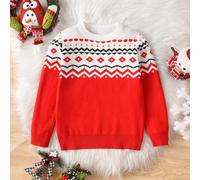 Christmas Jumper Boys Round Neck Christmas Jumper Boys Cotton Winter Warm Christmas Sweater Christmas Knitted Jumper Christmas Autumn Tops Print Christmas Sweater Christmas Gift