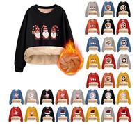 Christmas Jumper Fleece Sale Clearance Christmas Sweatshirt for Women UK Xmas Sweaters Long Sleeve Shirts Santa Elf Tee Shirts Sports Aesthetic Blouse Tops Comfortable Loose Blouses Top