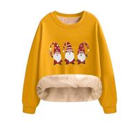 Christmas Jumper Fleece Sale Clearance Christmas Sweatshirt for Women UK Xmas Sweaters Long Sleeve Shirts Santa Elf Tee Shirts Sports Aesthetic Blouse Tops Comfortable Loose Blouses Top