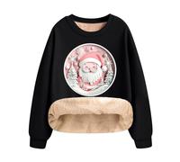 Christmas Jumper Fleece Sale Clearance Christmas Sweatshirt for Women UK Xmas Sweaters Long Sleeve Shirts Santa Elf Tee Shirts Sports Aesthetic Blouse Tops Comfortable Loose Blouses Top