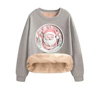 Christmas Jumper Fleece Sale Clearance Christmas Sweatshirt for Women UK Xmas Sweaters Long Sleeve Shirts Santa Elf Tee Shirts Sports Aesthetic Blouse Tops Comfortable Loose Blouses Top