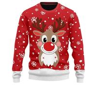 Christmas Jumper for Men, Knit Jumper Xmas Unisex Funny Xmas Festival Patterned Sweater Winter Knitted Novelty Men's Christmas Pullover Sweater Xmas Jumper Mens Winter Jumpers